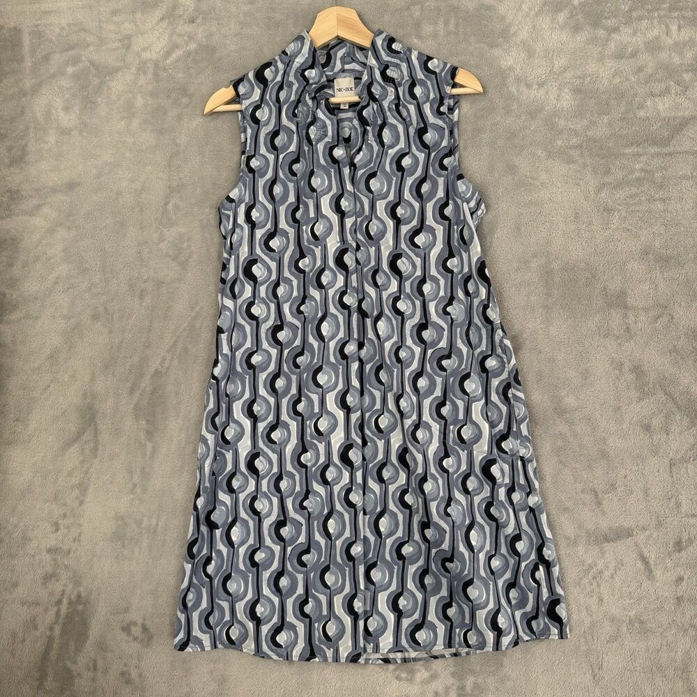 NIC+ZOE Painted Cloud Zest Mini Dress Womens Medium Multicolor EUC